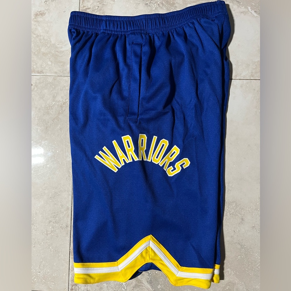 NBA Warriors Youth Blue Athletic Shorts